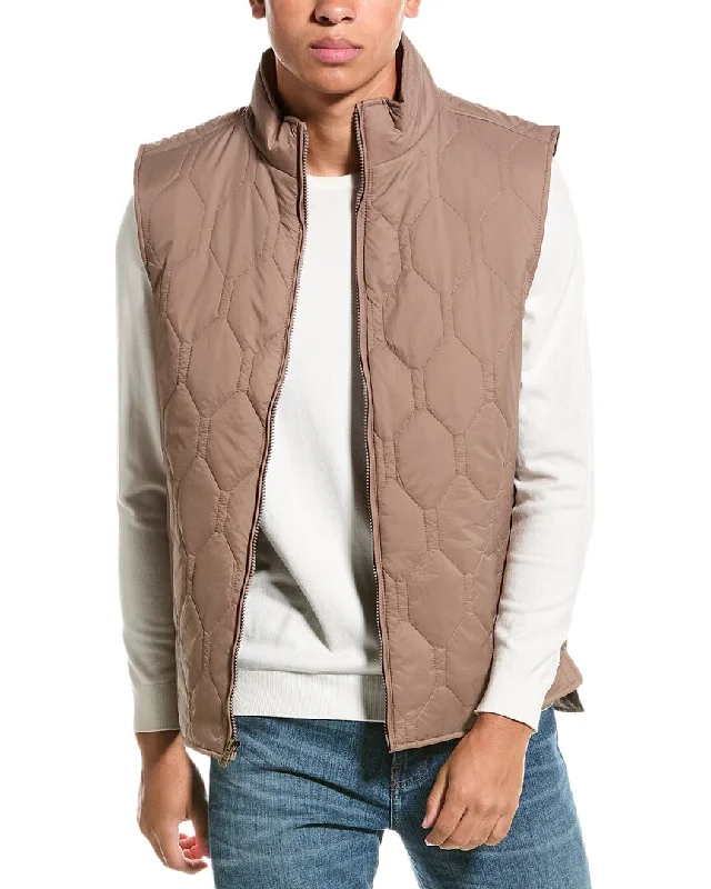 Performance - driven men vest with moisture - wicking properties for workouts WEATHERPROOF VINTAGE Hexagon Quilted Vest