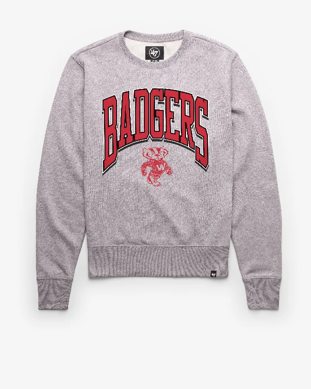 Men sweatshirt with a pocket for convenience WISCONSIN BADGERS VINTAGE WALK TALL '47 HEADLINE CREW