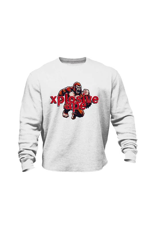 Men sweatshirt for outdoor adventures like hiking XAPE Fury V2 Sweatshirt - White