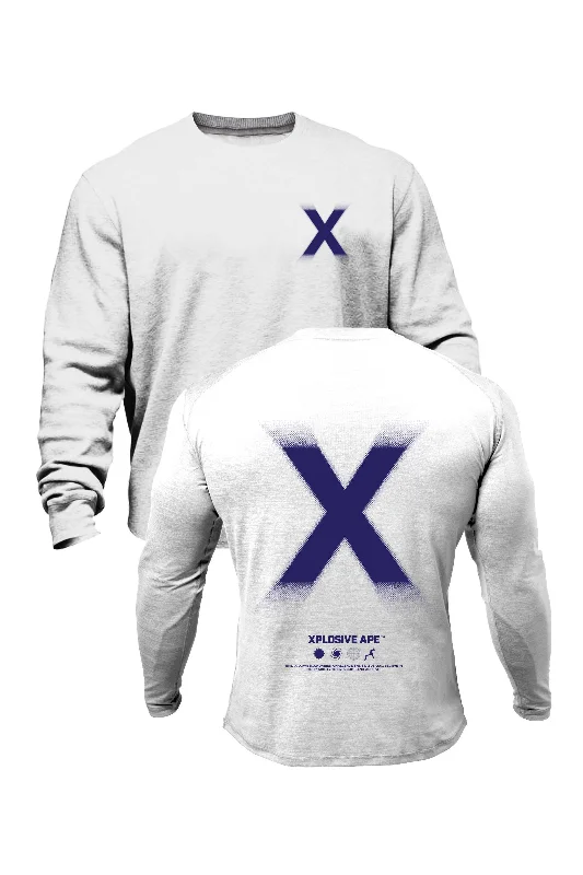 Zip - up men sweatshirt for easy on - and - off XAPE Halftone X V3 Sweatshirt - White