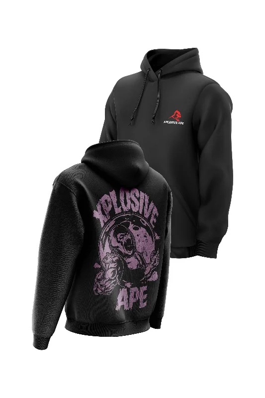 Graphic - printed men hoodie with anime motifs for otaku fans XAPE Howler Hoodie - Black