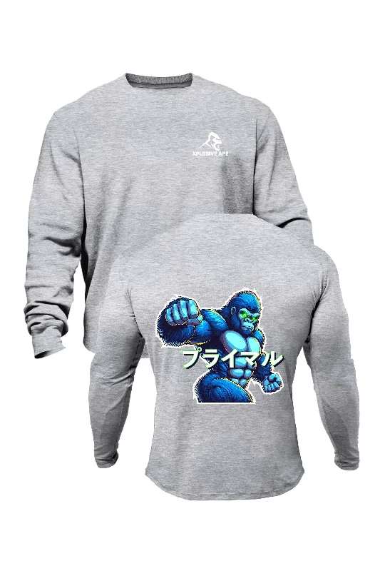V - neck men sweatshirt for a unique look XAPE Inferno V1 Sweatshirt - Grey Marl