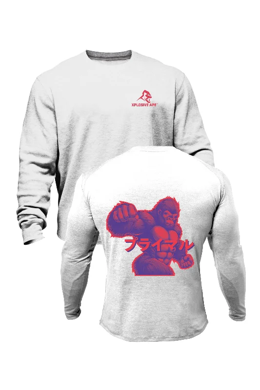 Oversized men sweatshirt for a relaxed fit XAPE Inferno V2 Sweatshirt - White