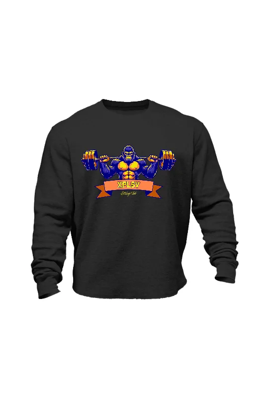Lightweight men sweatshirt for spring and autumn XAPE Lifting Club V2 Sweatshirt - Black