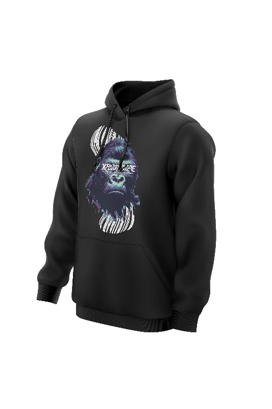 Zip - up men hoodie with multiple pockets for storage XAPE Persevere Hoodie - Black