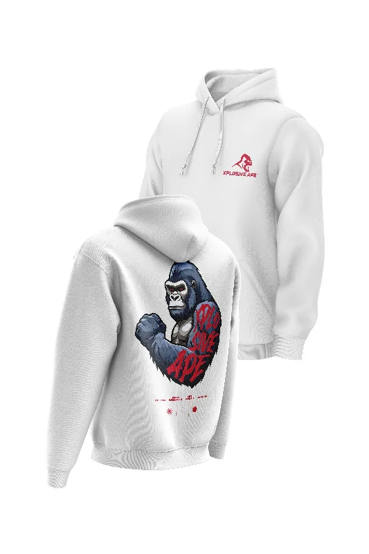 Luxury men hoodie made from cashmere - blend material XAPE Powerhouse V1 Hoodie - White