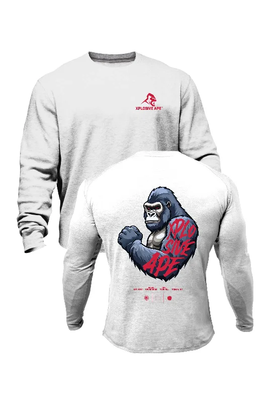 Lightweight men sweatshirt for spring and autumn XAPE Powerhouse V1 Sweatshirt - White