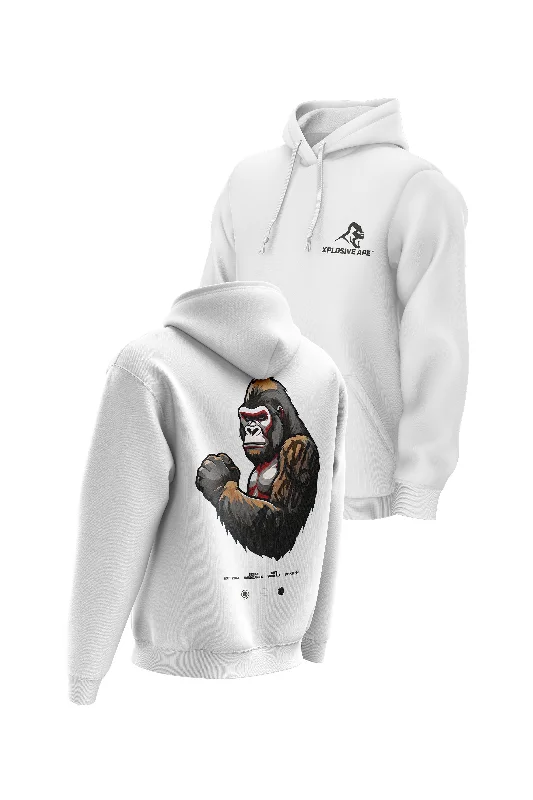 Organic cotton men hoodie for a sustainable and soft feel XAPE Powerhouse V3 Hoodie - White
