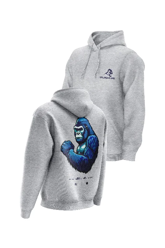 Men hoodie with a detachable hood for versatility XAPE Powerhouse V4 Hoodie - Grey