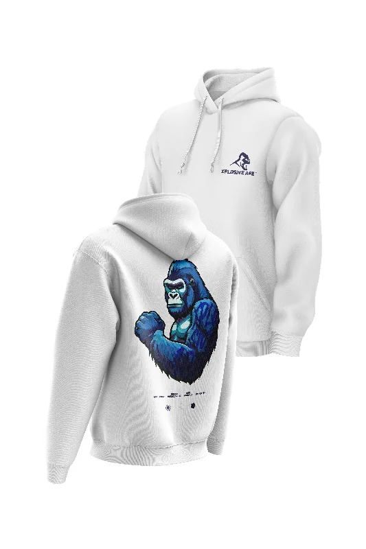 Luxury men hoodie made from cashmere - blend material XAPE Powerhouse V4 Hoodie - White