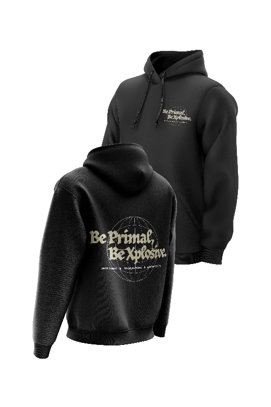 Thermal - insulated men hoodie for winter sports XAPE Primal Globe V6 Hoodie - Black