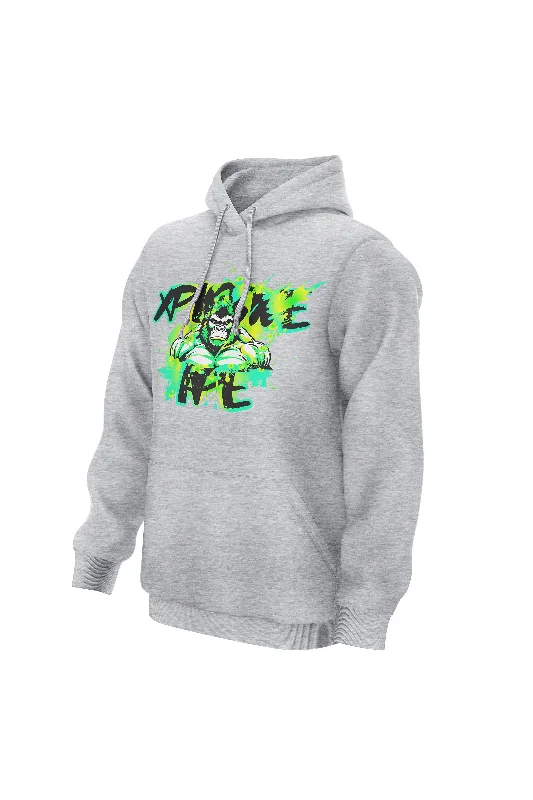 Halloween - themed men hoodie with spooky prints XAPE Splatter Graffiti V2 Hoodie - Grey