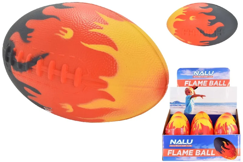 Children's Flame Design 8" Soft Rugby Ball Sports Toy