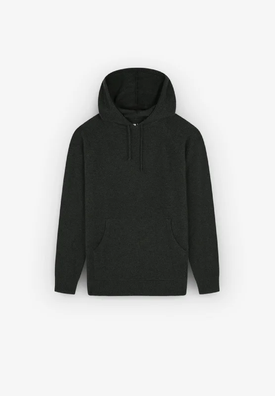 Men's Cable - Stitch Cardigan in Dark Green for a Rustic and Timeless Appearance HOODIE TRICOT