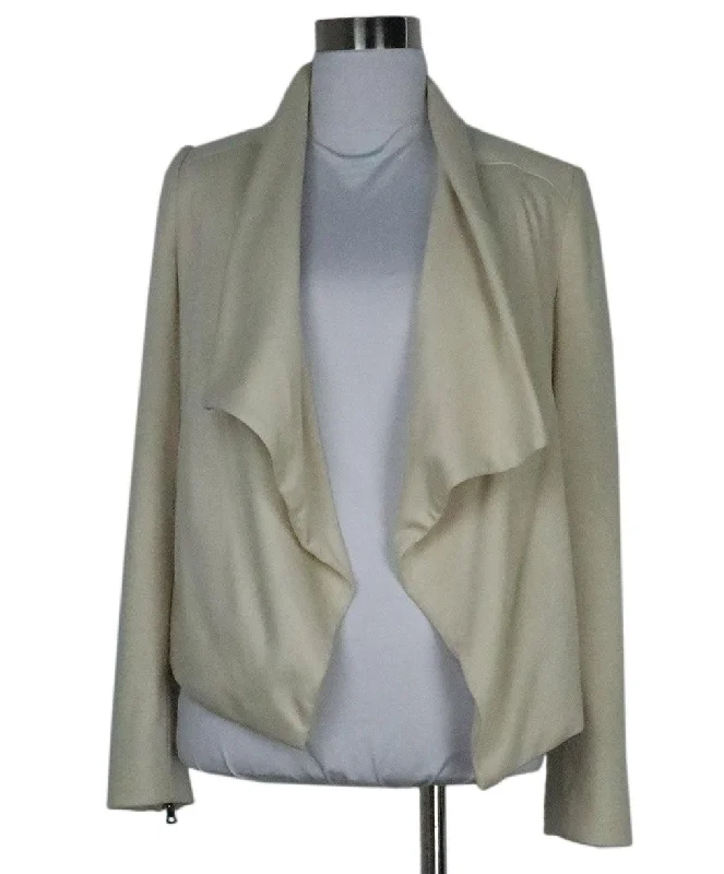 Cashmere Men Blazers in Luxury Styles​ Alice + Olivia Beige Knit Blazer sz 6