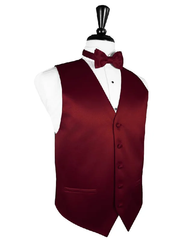 Plus - size men vest with an extended length for a comfortable fit Apple Luxury Satin Tuxedo Vest