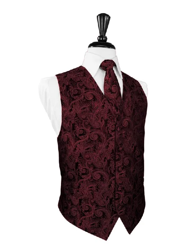 Men vest with a mandarin collar for a sophisticated appearance Apple Tapestry Tuxedo Vest