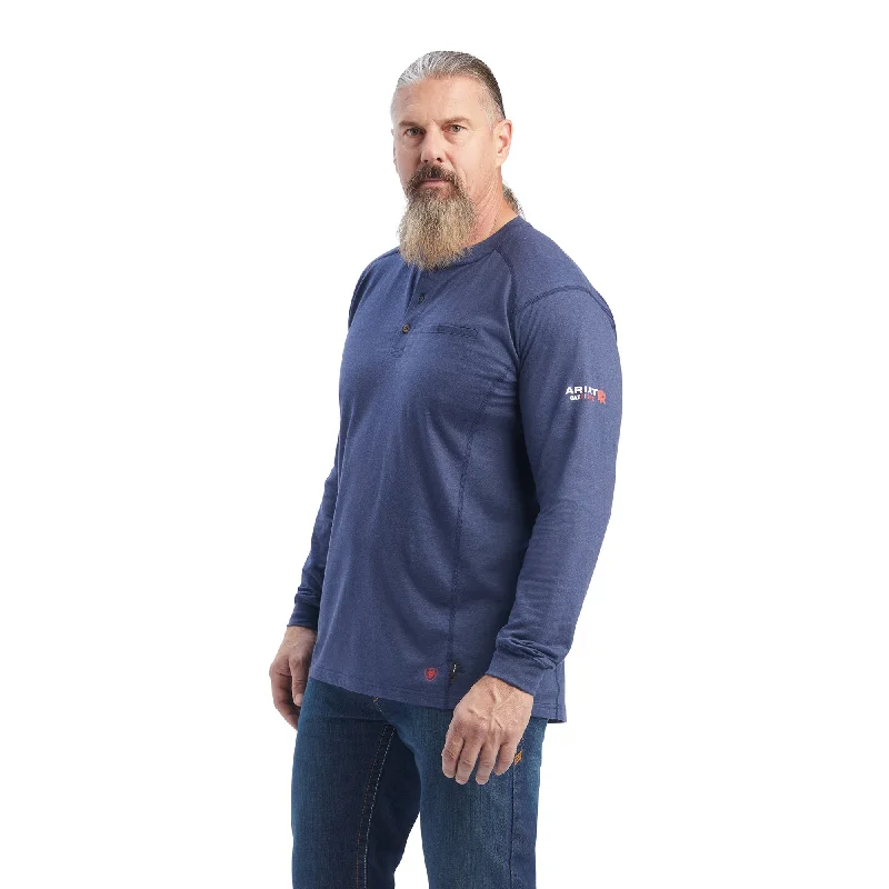Men's lightweight long sleeve linen shirts for summer beach vacations Ariat Men's FR Air Service Graphic Long Sleeve T-Shirt