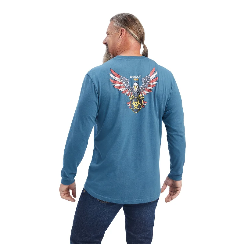 Men's long sleeve tartan pattern shirts for a traditional Scottish look Ariat Men's Rebar Cotton Strong Graphic Long Sleeve T-Shirt