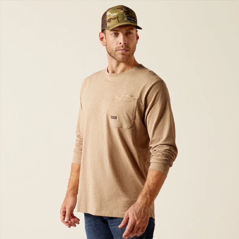 Men's long sleeve silk shirts in vibrant colors for a night out Ariat Men's Workman Born For This Graphic Long Sleeve T-Shirt