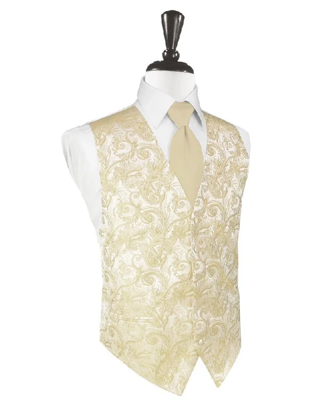 Cotton - blend men waistcoats for everyday casual wear Bamboo Tapestry Tuxedo Vest