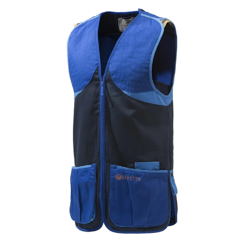 Embroidered men waistcoats with intricate designs for a unique look Beretta Full Cotton Shooting Vest Blue Navy