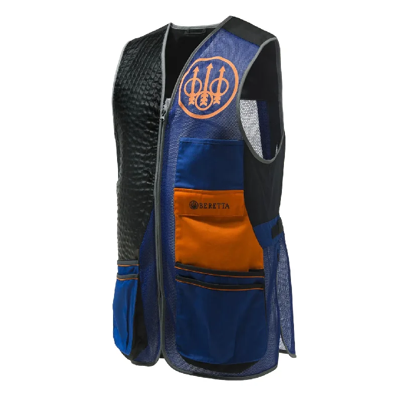 Tailored men vest to pair with a three - piece suit Beretta Sporting Evo Vest Beretta Blue / Black / Orange
