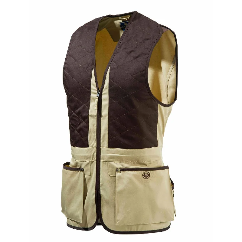 Men waistcoats with a removable lining for added versatility Beretta Trap Vest Corn And Coffee