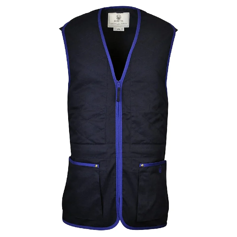 Lightweight men vest made from recycled materials for eco - conscious consumers Beretta Unisex Trap Shooting Vest Navy and Beretta Blue