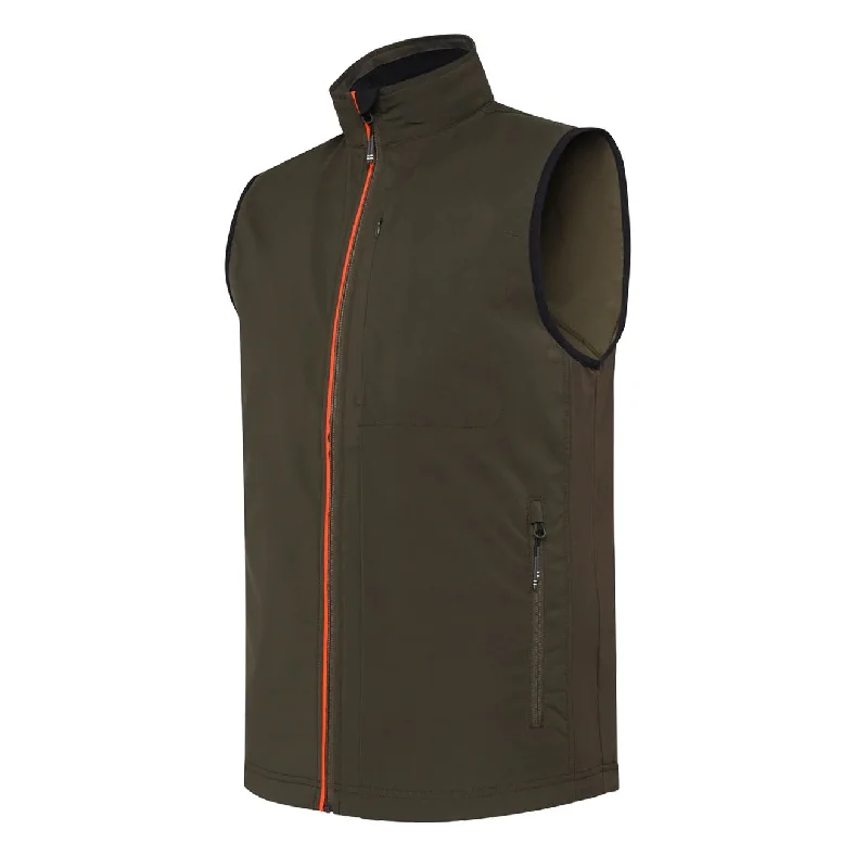 Men vest with a zip - off hood for added protection in inclement weather Beretta Windshell EVO Vest Green Moss