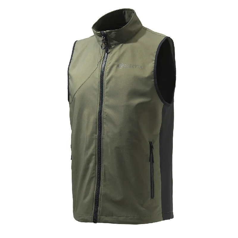 Men vest with a mandarin collar for a sophisticated appearance Beretta Windshell Vest Green