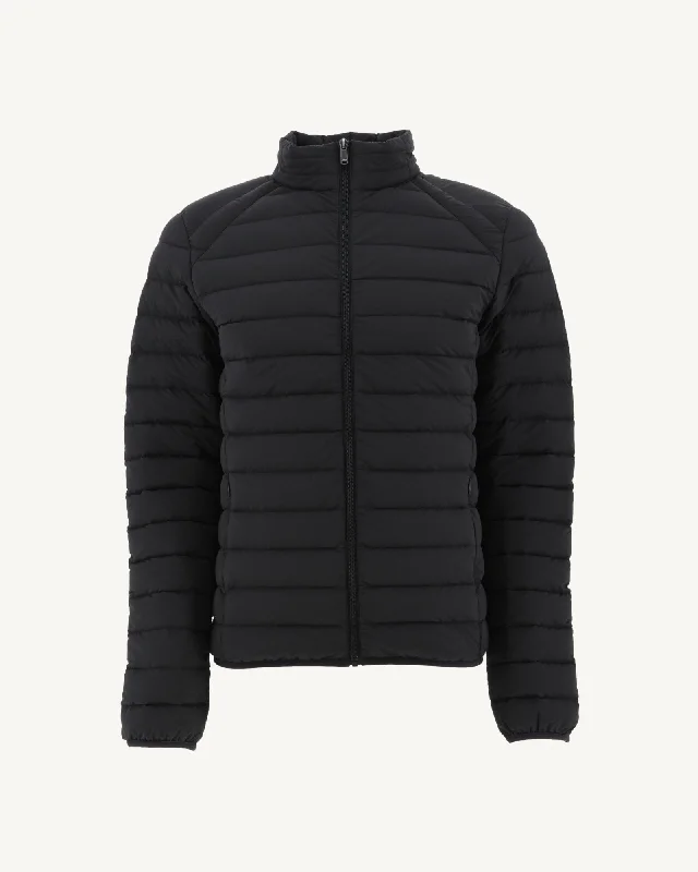 Men down jackets with a quick - drying fabric for active winter sports Black Aragon lightweight stretch puffer jacket