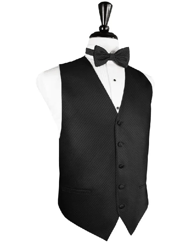 Tailored men vest to pair with a three - piece suit Black Palermo Tuxedo Vest