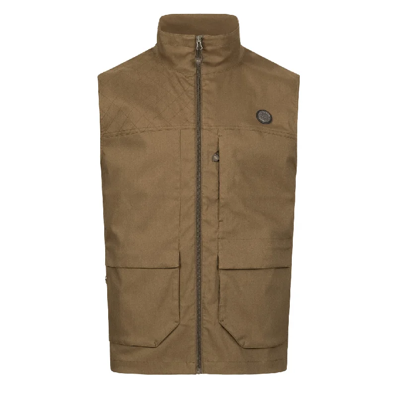 Plus - size men vest with an extended length for a comfortable fit Blaser Summer Eddy Vest Brown