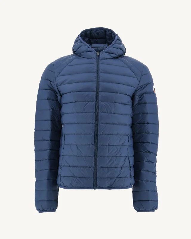 Men down jackets with a recycled down fill for an eco - conscious choice Blue jeans Lightweight down jacket Nico
