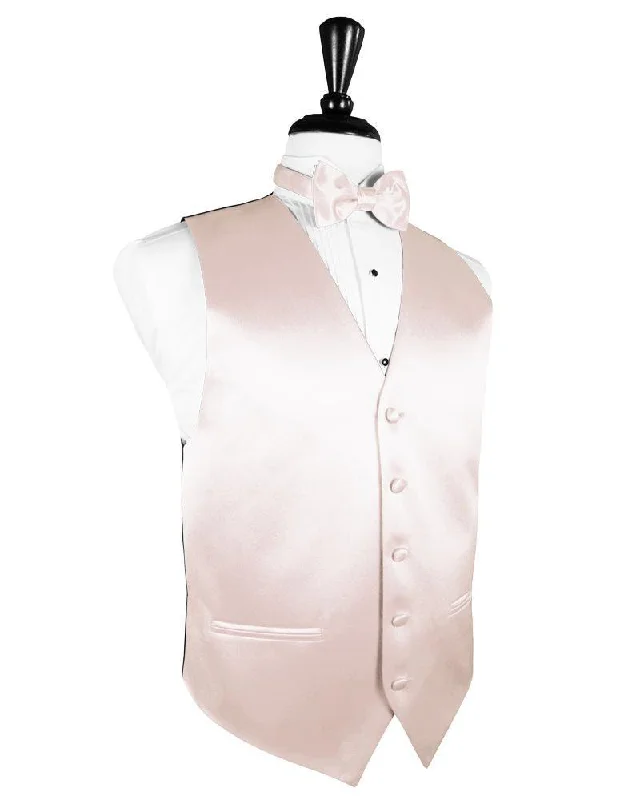 Men waistcoats with a removable lining for added versatility Blush Luxury Satin Tuxedo Vest