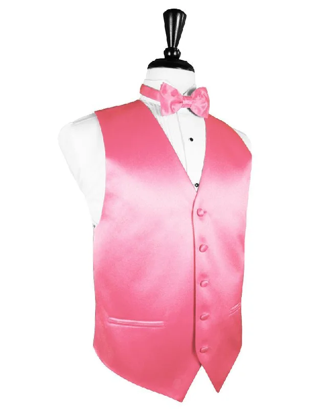 Linen men vest in earthy tones for a summer beach vibe Bubblegum Luxury Satin Tuxedo Vest