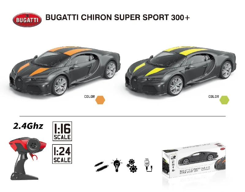 BUGATTI Chiron Super Sport Remote Control Car with Lights 1:16 Scale