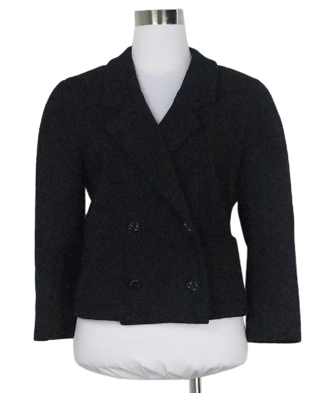 Men Blazers for Spring Weddings in Light - colored and Airy Fabrics​ Chanel Navy Wool Jacket sz 6