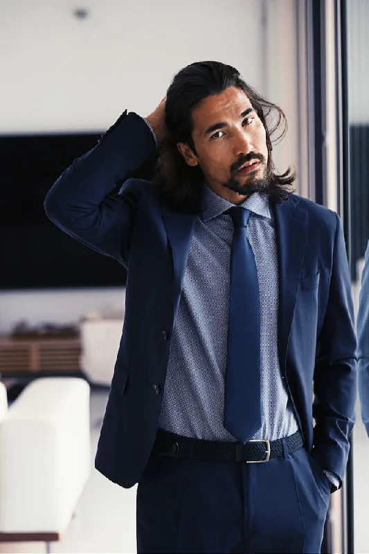 Men Blazers with Chinese Dragon Prints for a Symbolic Look​ Classic Blazer 20 Navy
