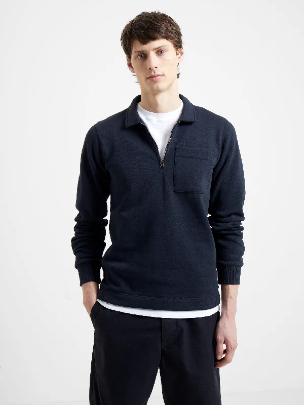 Men's Fuzzy Mohair - Blend Cardigan in Light Pink for a Soft and Trendy Look Collared Half Zip Pocket Jumper