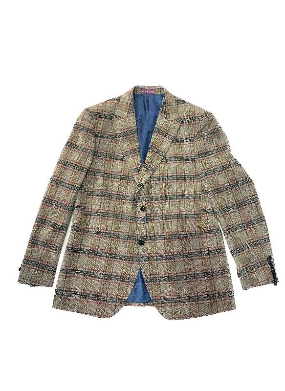 Cotton Men Blazers for Casual Office Wear​ Conuti Pisano C123 Sport Jacket Oatmeal/Navy Multi Color