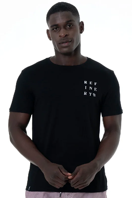 Men's long sleeve fleece - lined shirts for extreme cold weather Branded T-Shirt _ 152129 _ Black