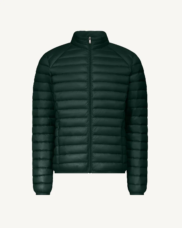 Men down jackets with a recycled down fill for an eco - conscious choice Deep forest Lightweight down jacket Mat