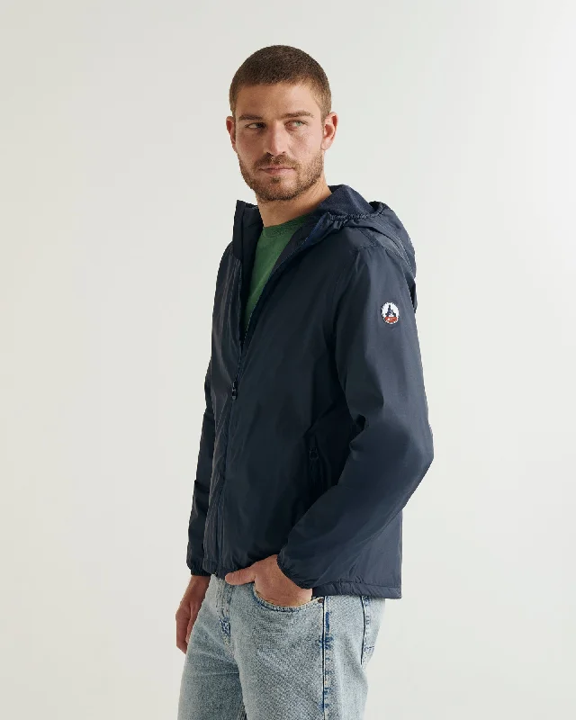 Men down jackets with a water - repellent outer shell for wet winter days Derry Polar fleece-lined waterproof jacket Navy