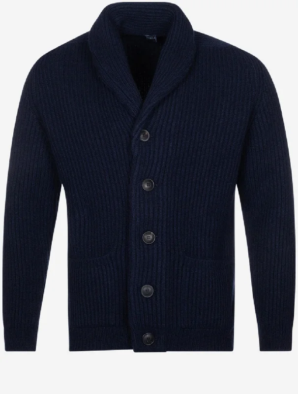 Men's Chunky Knit Cashmere Cardigan in Ivory for a Cozy Winter Look Cashmere Button Knitted Cardigan Navy
