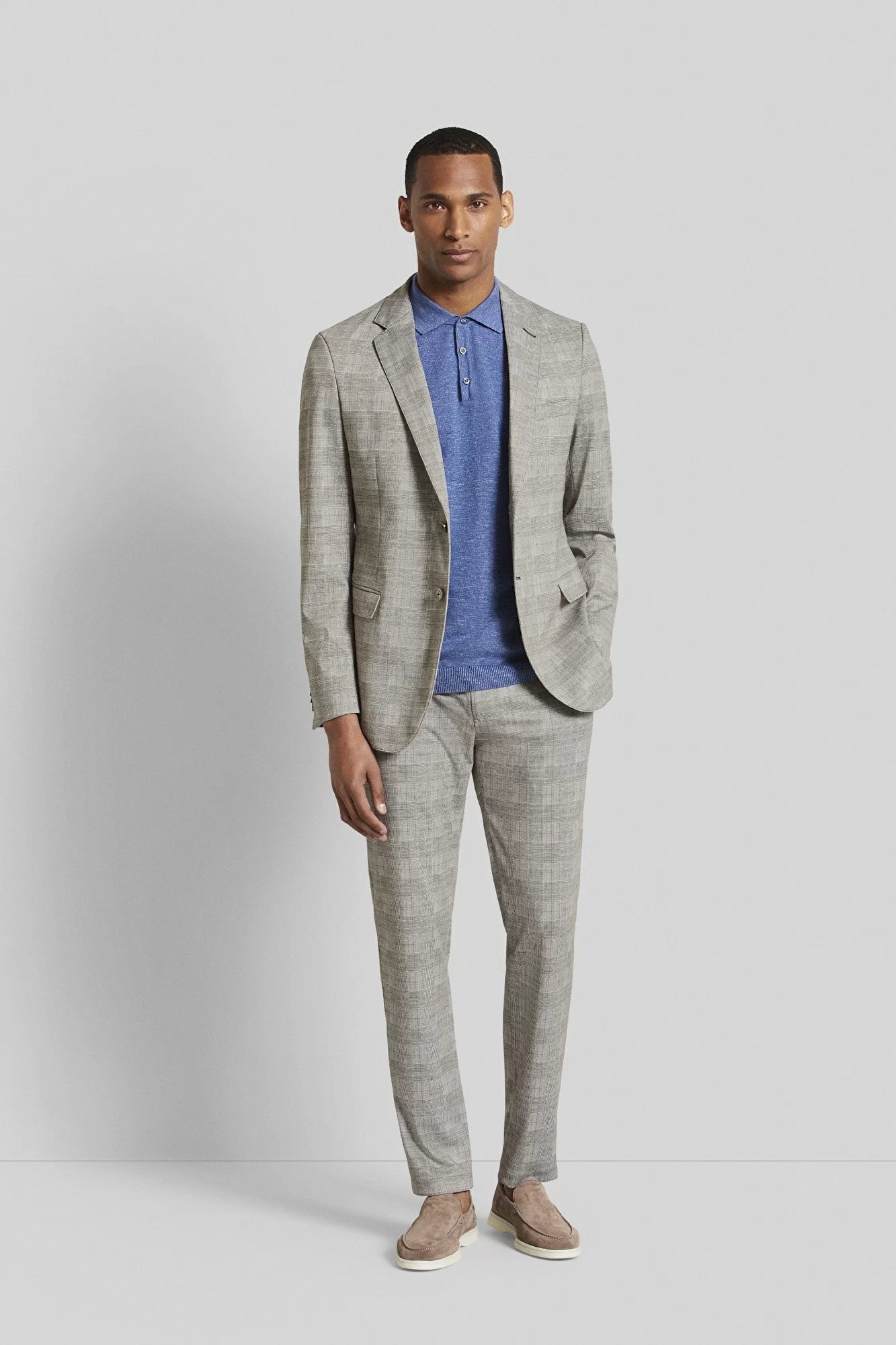 Men Blazers with African - Inspired Patterns for a Rich Heritage Look​ Flexcity Slim Fit Sport Jacket 597088-59809 Beige