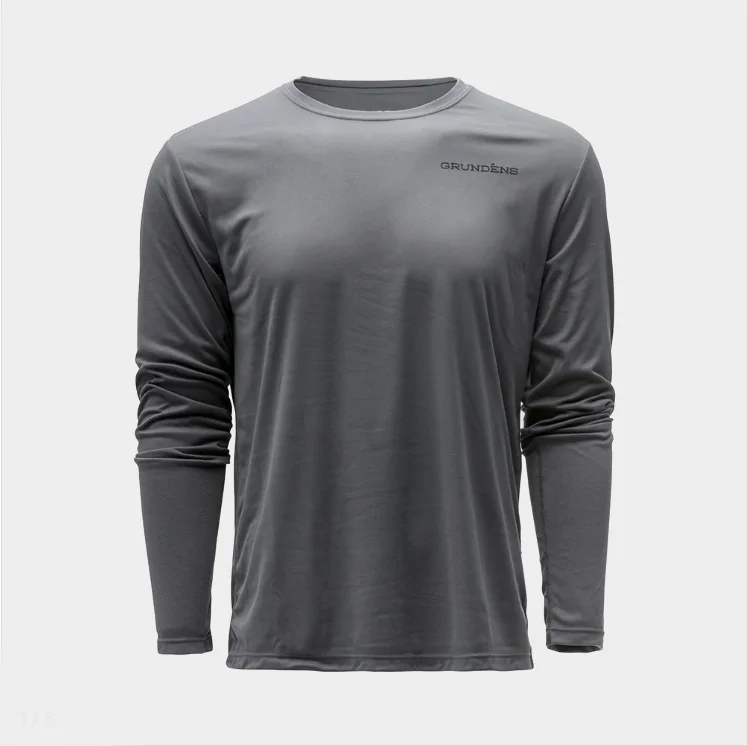 Men's oversized long sleeve graphic tees for a trendy streetwear look Grundéns Men's Kracken Graphic Long Sleeve Tech T-Shirt