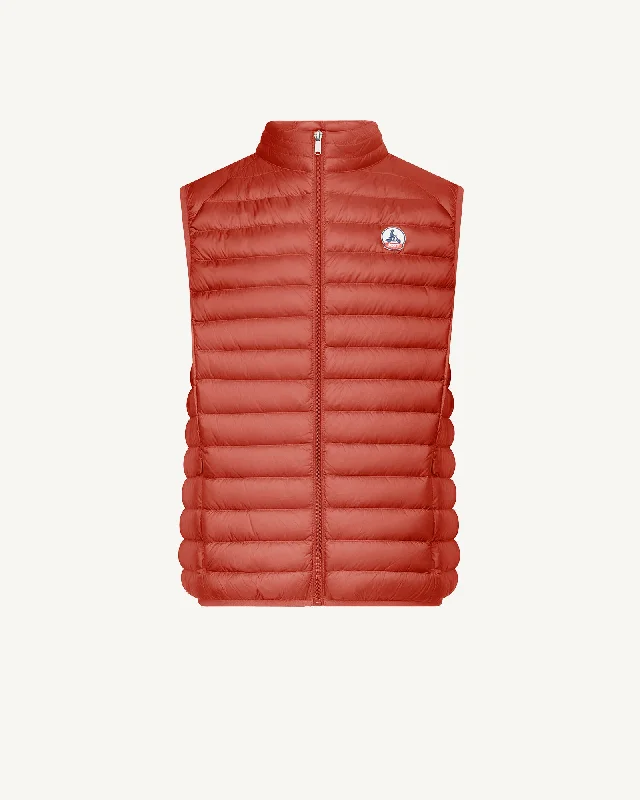 Plus - size men down jackets with a roomy fit for added comfort Intense rust Tom sleeveless puffer jacket