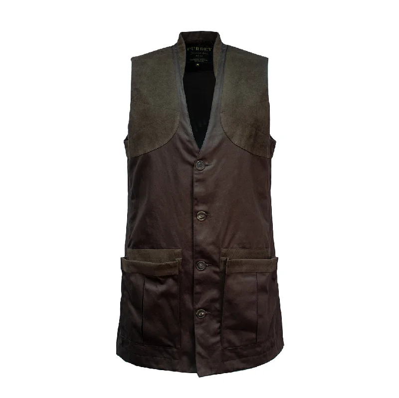 Slim - fit men vest for formal occasions with a modern cut James Purdey Winter Sporting Vest Dark Green